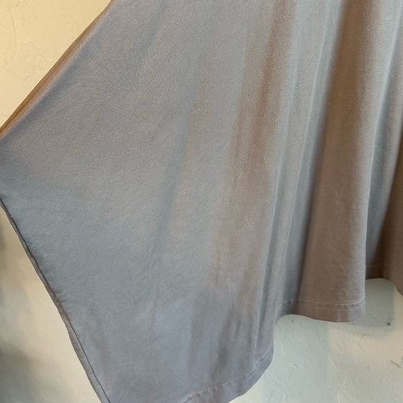 Bryn Walker Beige Grey Asymmetrical Hem Oversized Lagenlook Tunic Blouse Sz Lg - Picture 4 of 12